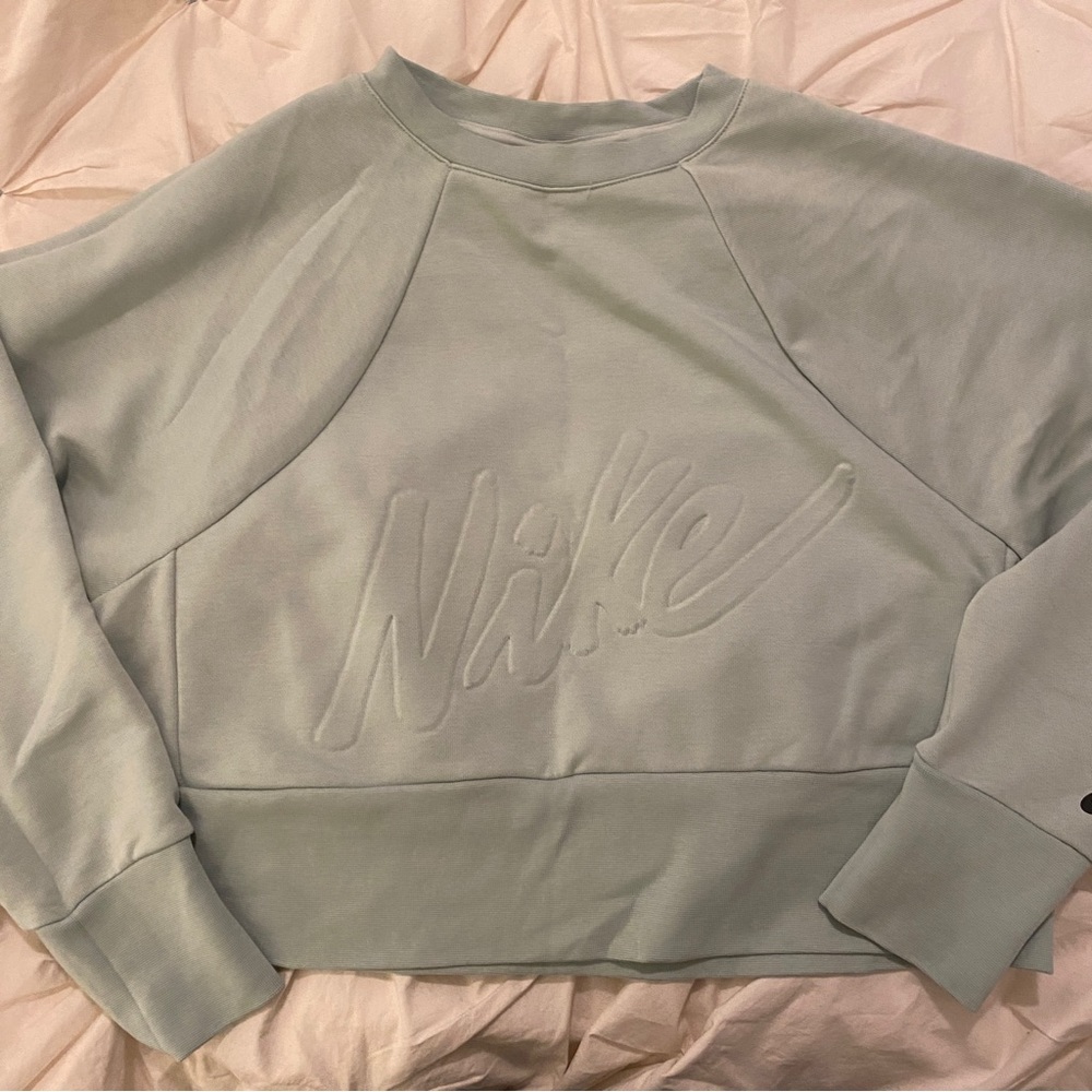 Nike Sage Green Cropped Sweatshirt